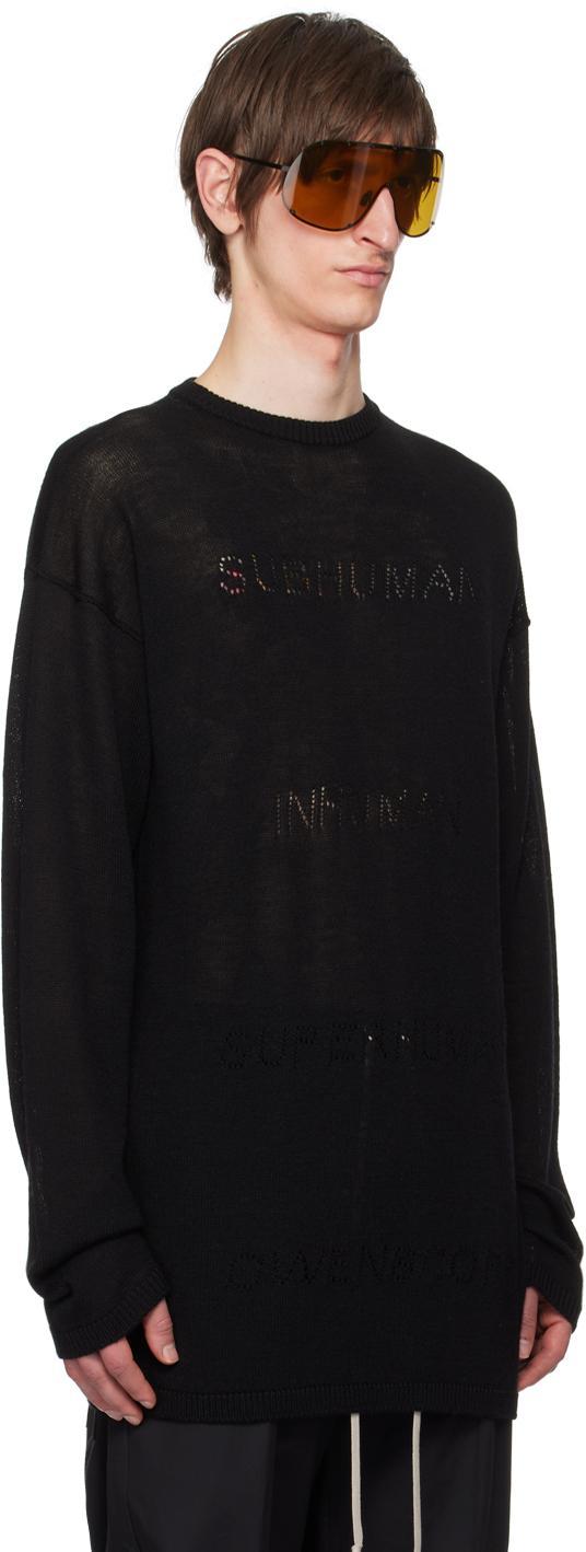 RICK OWENS Black Oversize Sweater In 09 Black Product Image