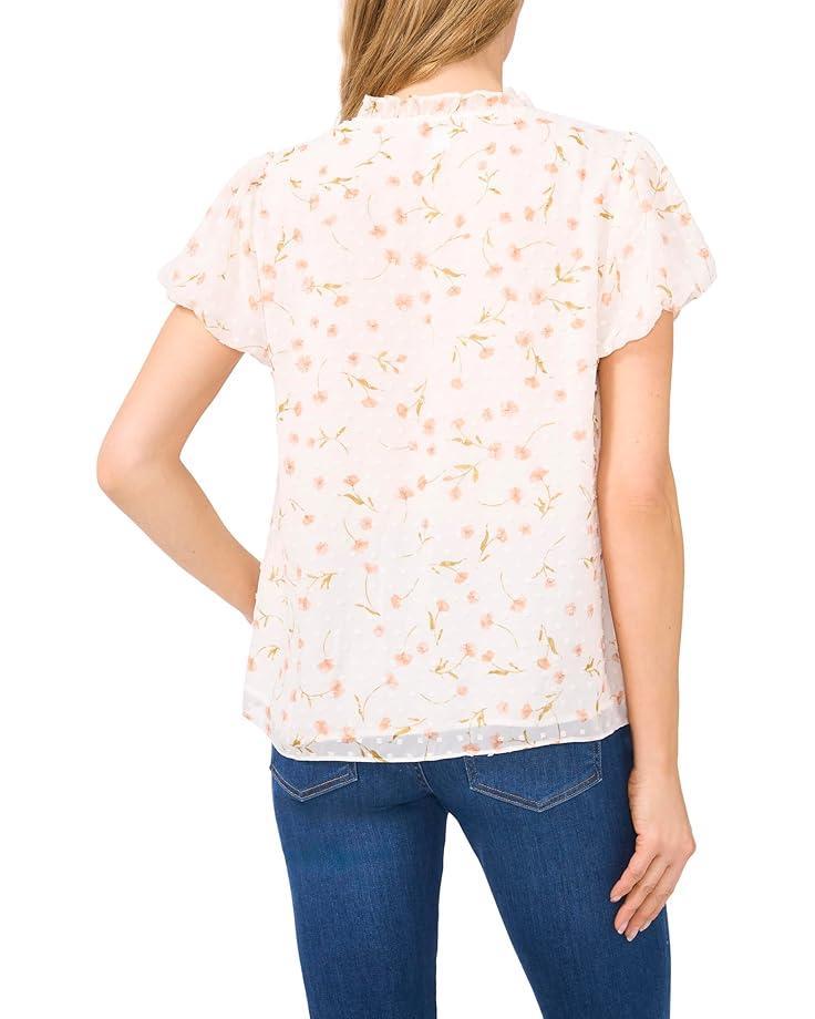 Raglan Flutter Sleeve Pleated Bow Blouse Product Image