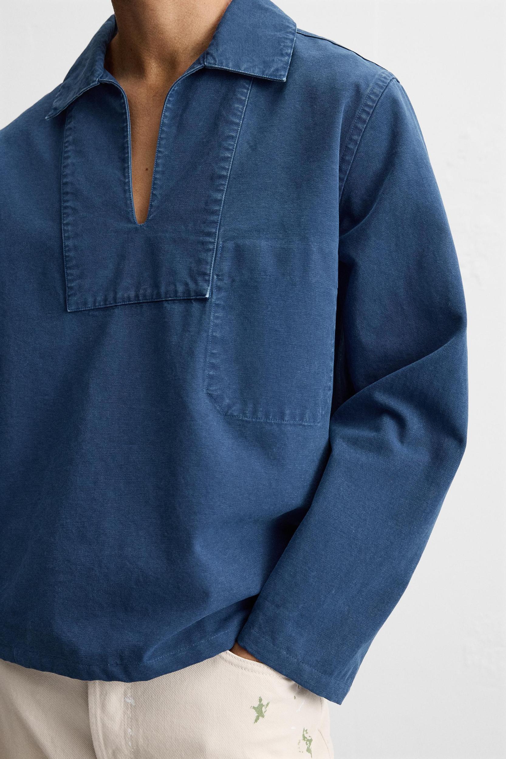 WASHED SMOCK OVERSHIRT Product Image