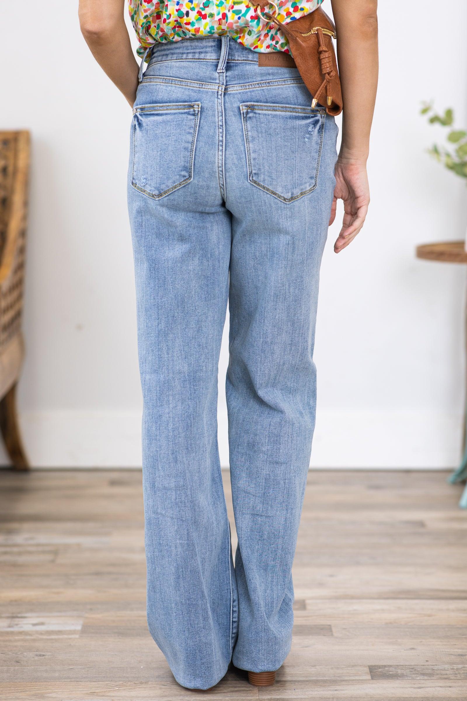 Judy Blue V Front Waistband Straight Fit Jeans Product Image