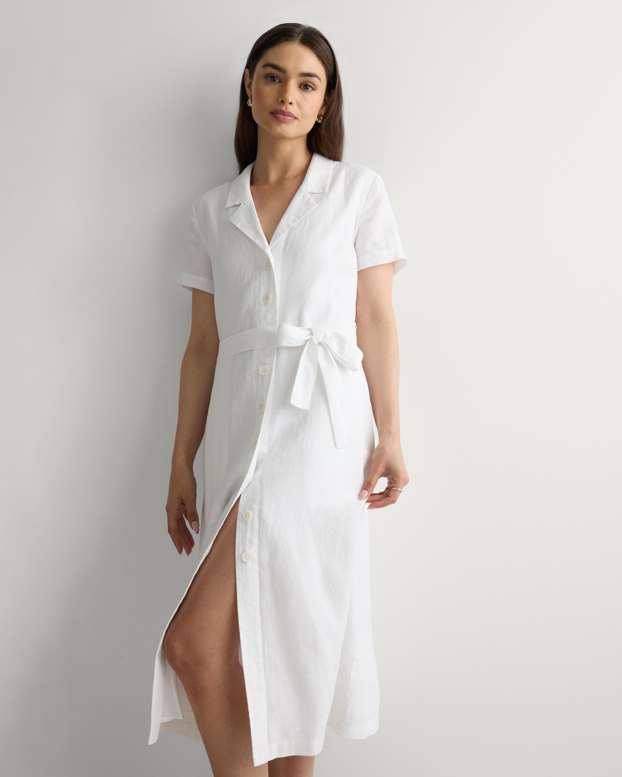 Quince | Women's Short Sleeve Dress Size XL, Linen Product Image