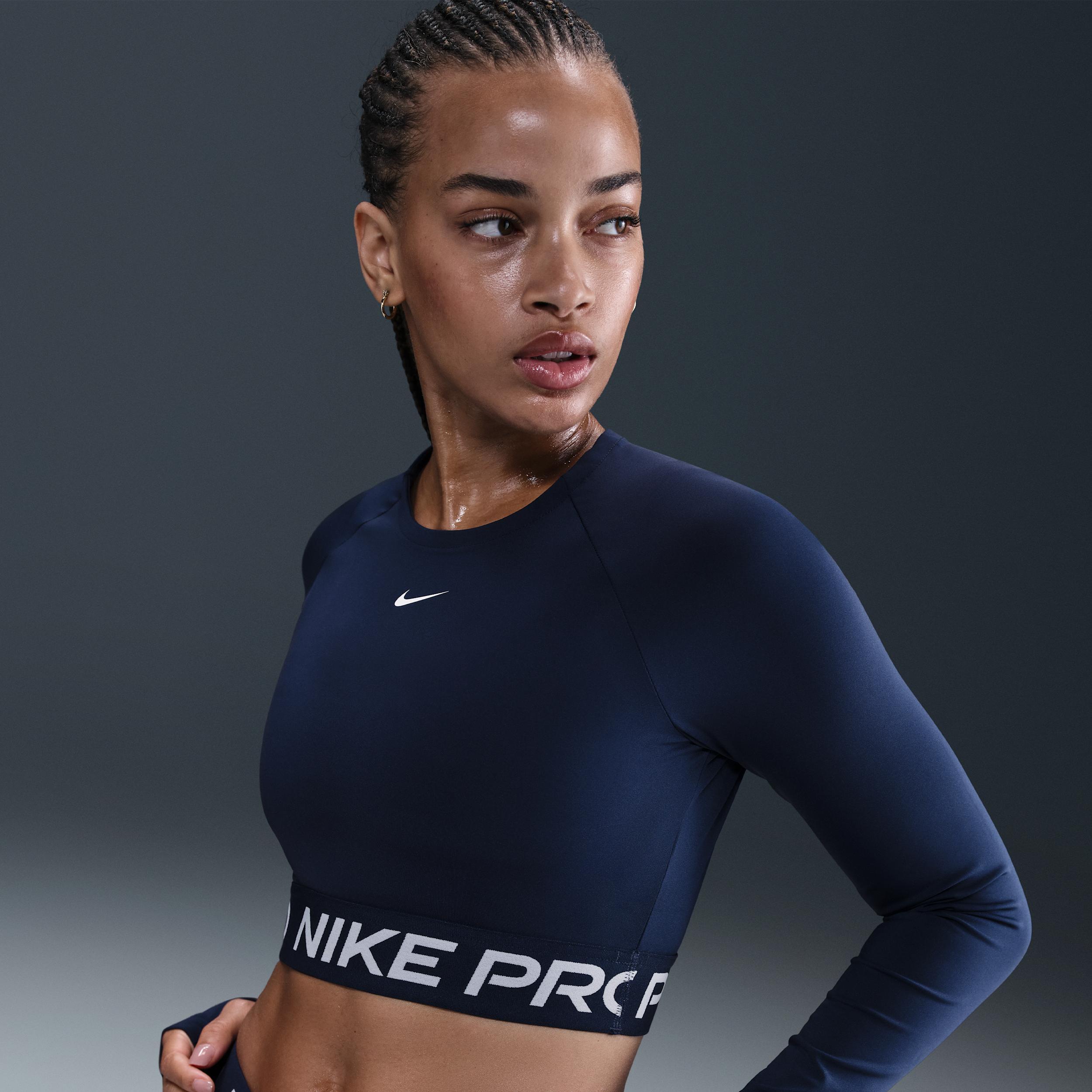 Women's Nike Pro Dri-FIT Cropped Long-Sleeve Top Product Image