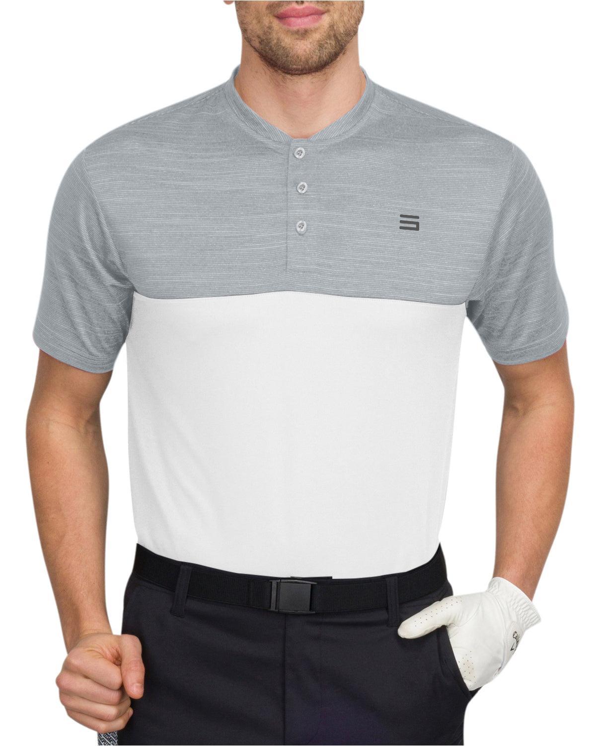 Three Sixty Six Two Tone Collarless Golf Polo Product Image