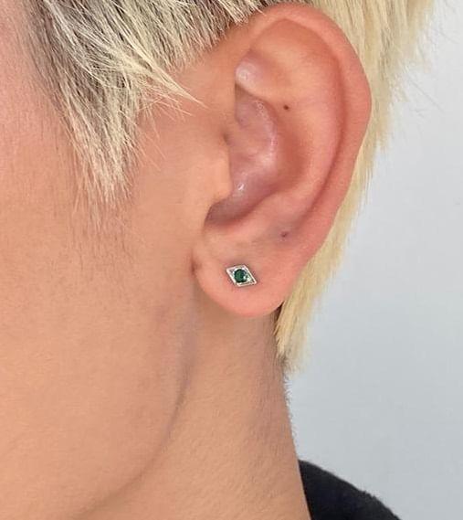 Rhinestone Stainless Steel Stud Earring Product Image