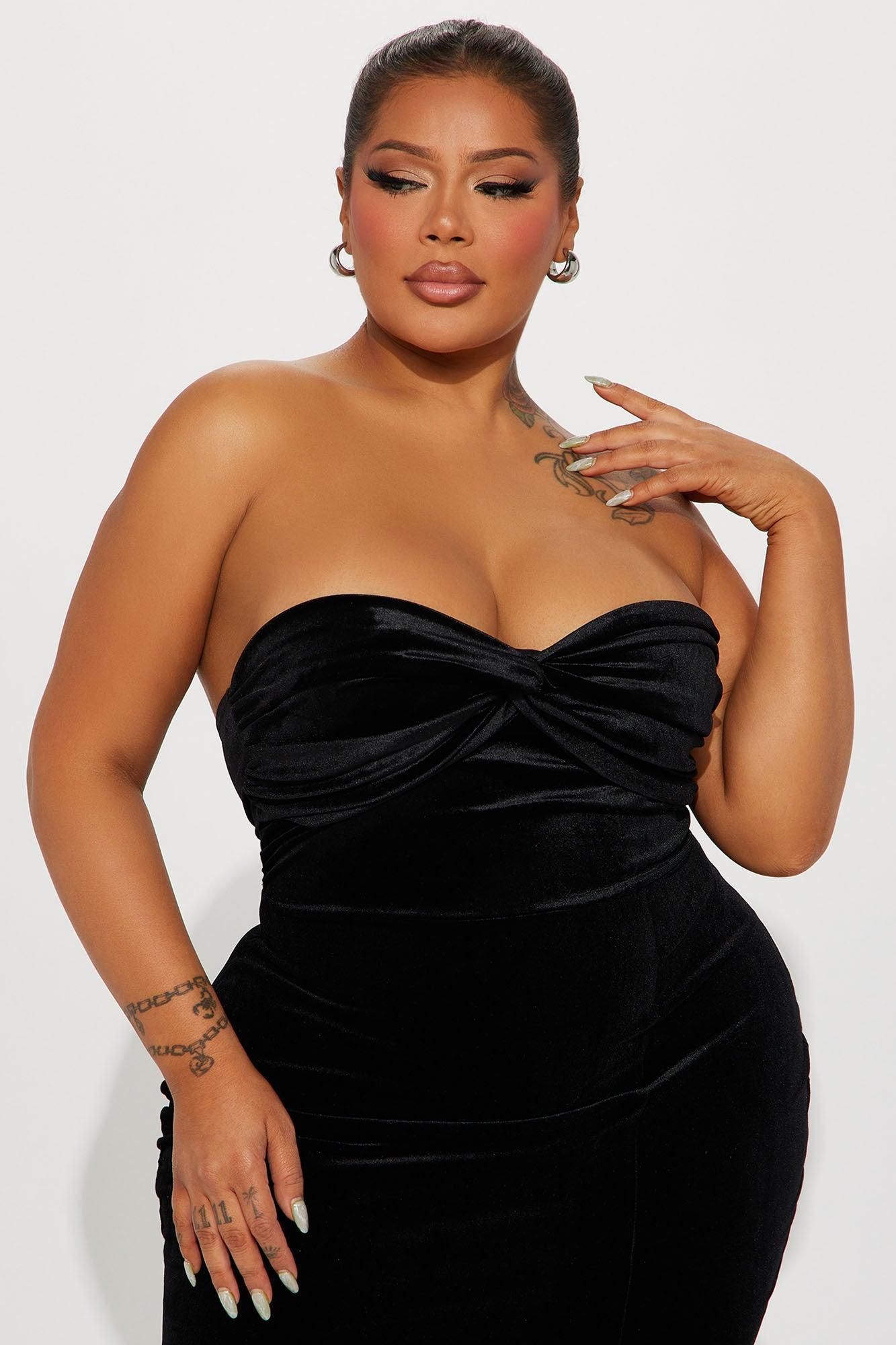 Mildred Velvet Maxi Dress - Black Product Image