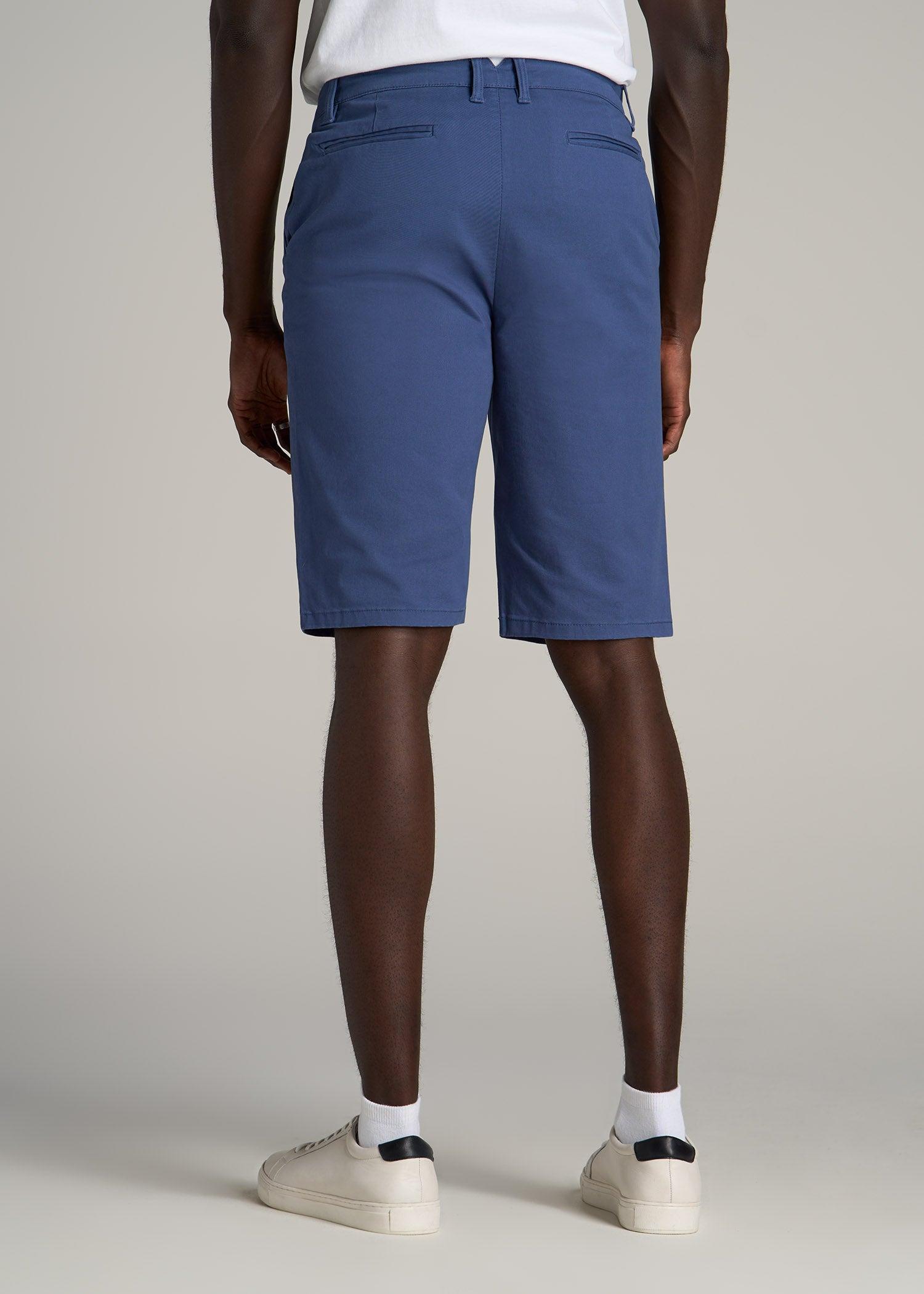 Chino Shorts for Tall Men in Steel Blue Product Image