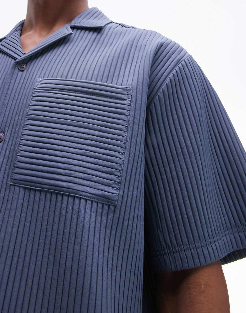 Topman short sleeve plisse shirt Product Image