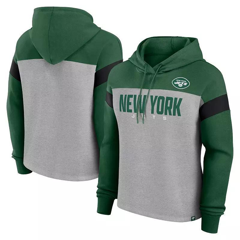 Women's Fanatics Heather Gray/Red Kansas City Chiefs Bold Play Call Pullover Hoodie, Size: Medium, Grey Product Image
