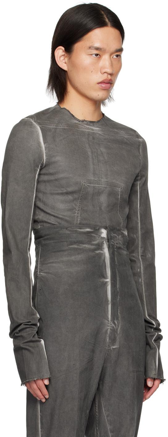 RICK OWENS Gray Lido Edfu Long Sleeve T-shirt In 78 Drkdust Product Image