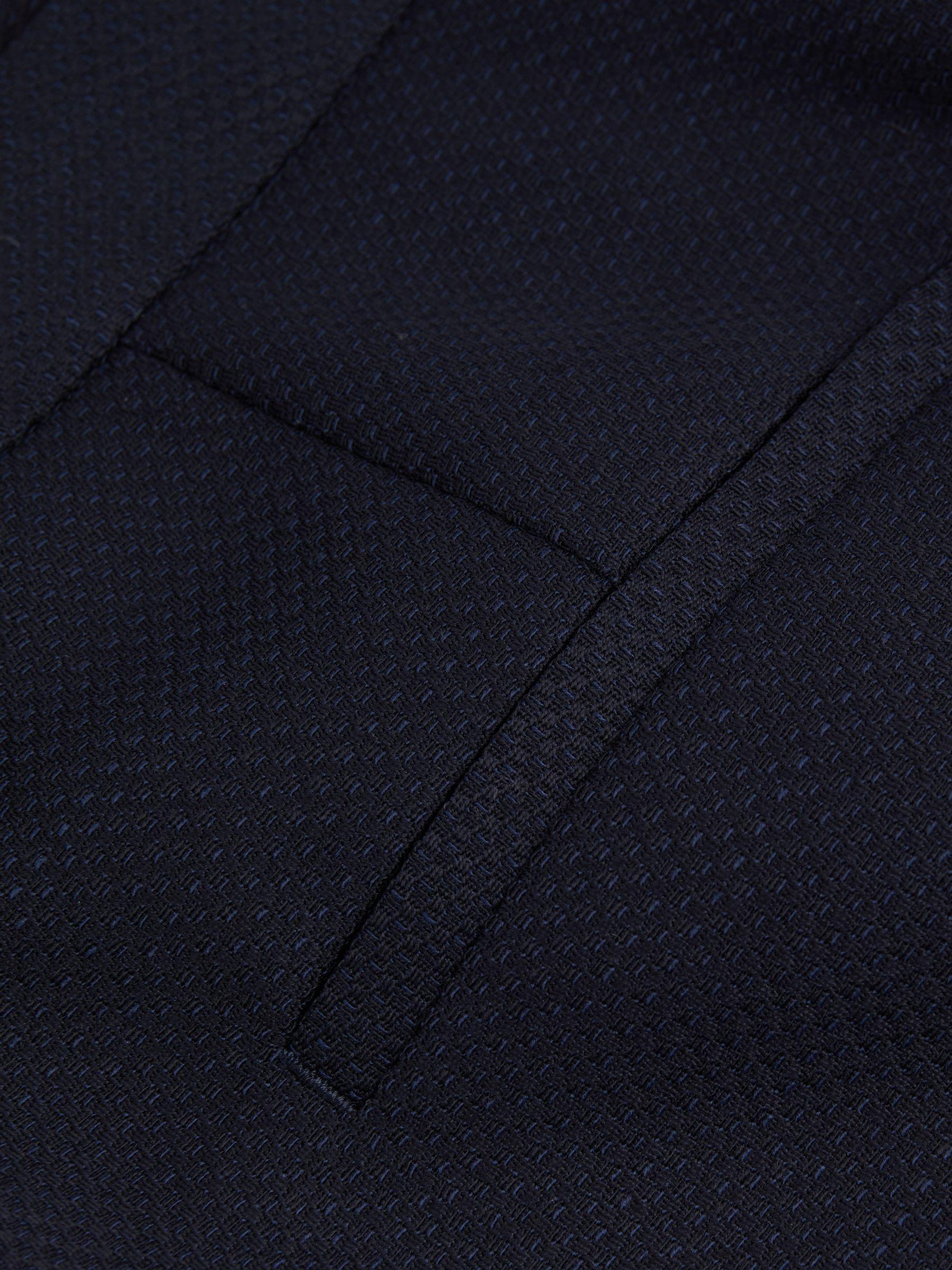 Petite Textured Pencil Midi Suit Skirt in Navy Product Image