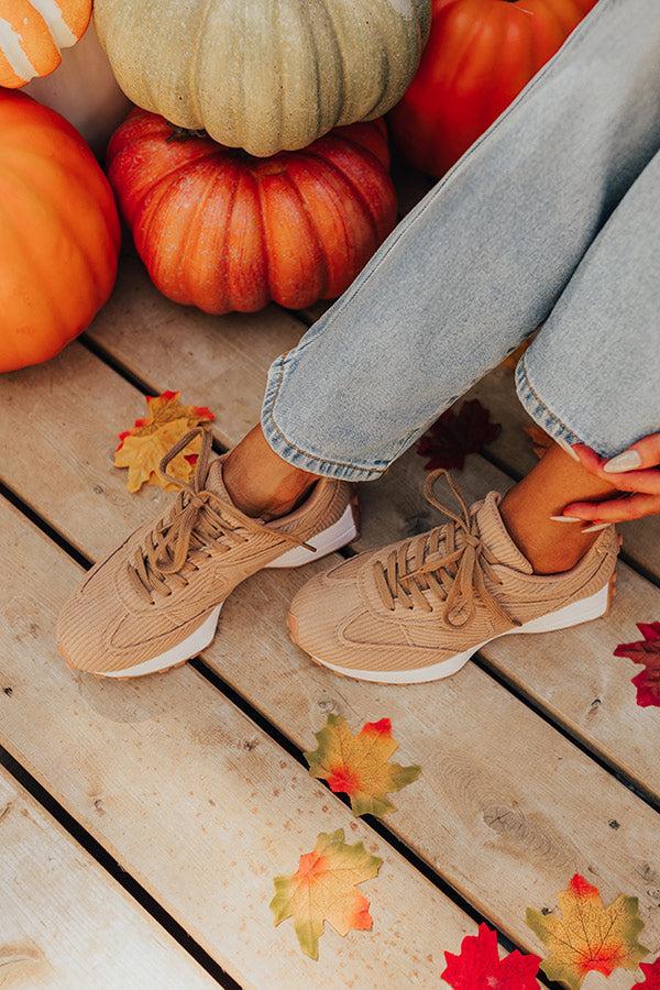 The Blake Corduroy Sneaker in Camel Product Image