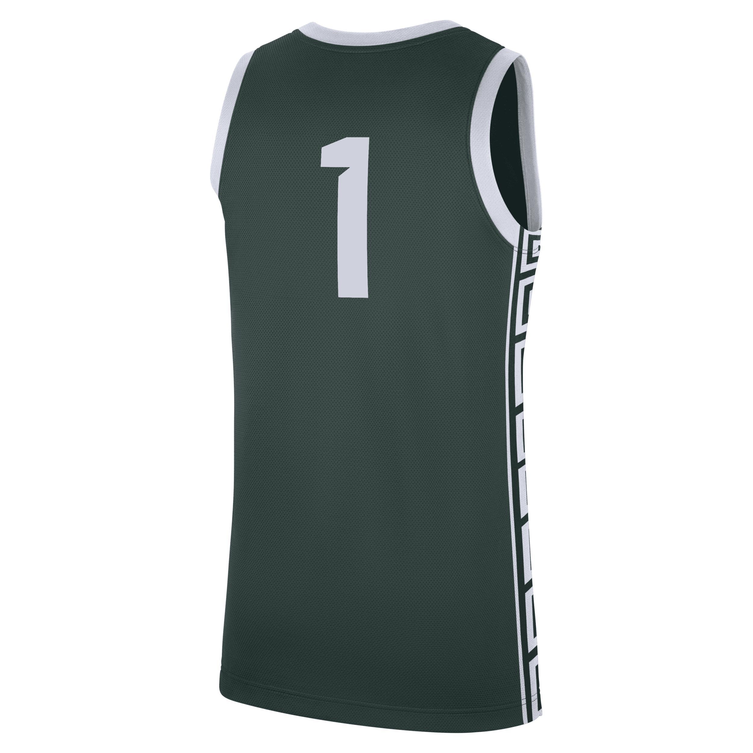 Men's Nike #1 Green Michigan State Spartans Replica Jersey, Size: 2XL Product Image