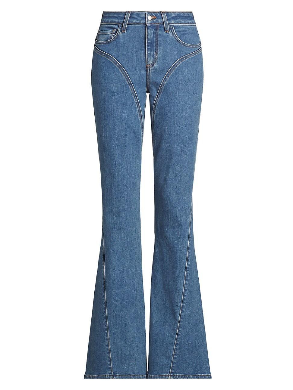 Womens Deanna Low-Rise Flared Jeans Product Image