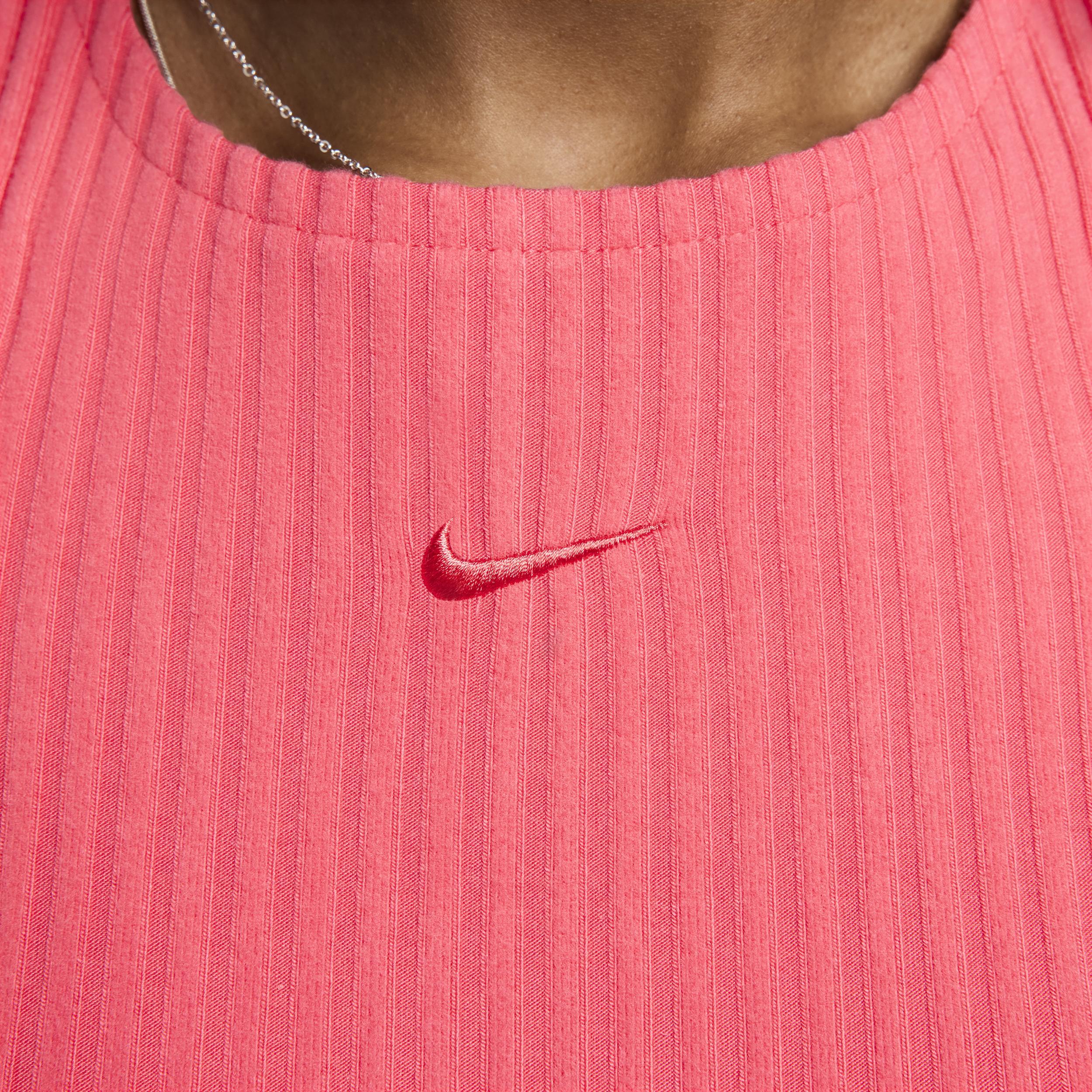 Nike Womens Nike Chill Knit Rib Dress - Womens Aster Pink/Aster Pink Product Image