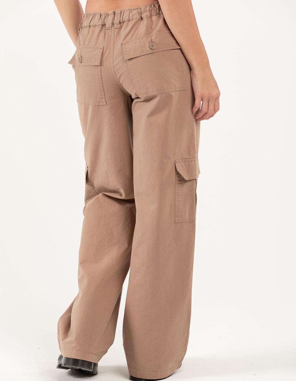 RSQ Womens Low Rise Cargo Pants - DK KHAKI Product Image