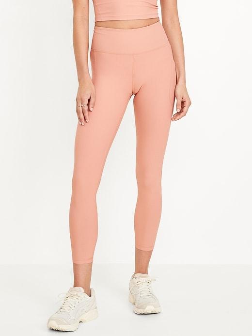 High-Waisted PowerSoft Rib Leggings Product Image