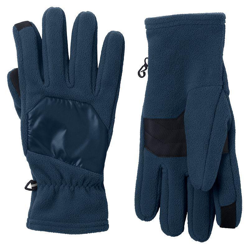 Mens Lands End T200 Fleece EZ Touch Gloves Radiant Blue Product Image