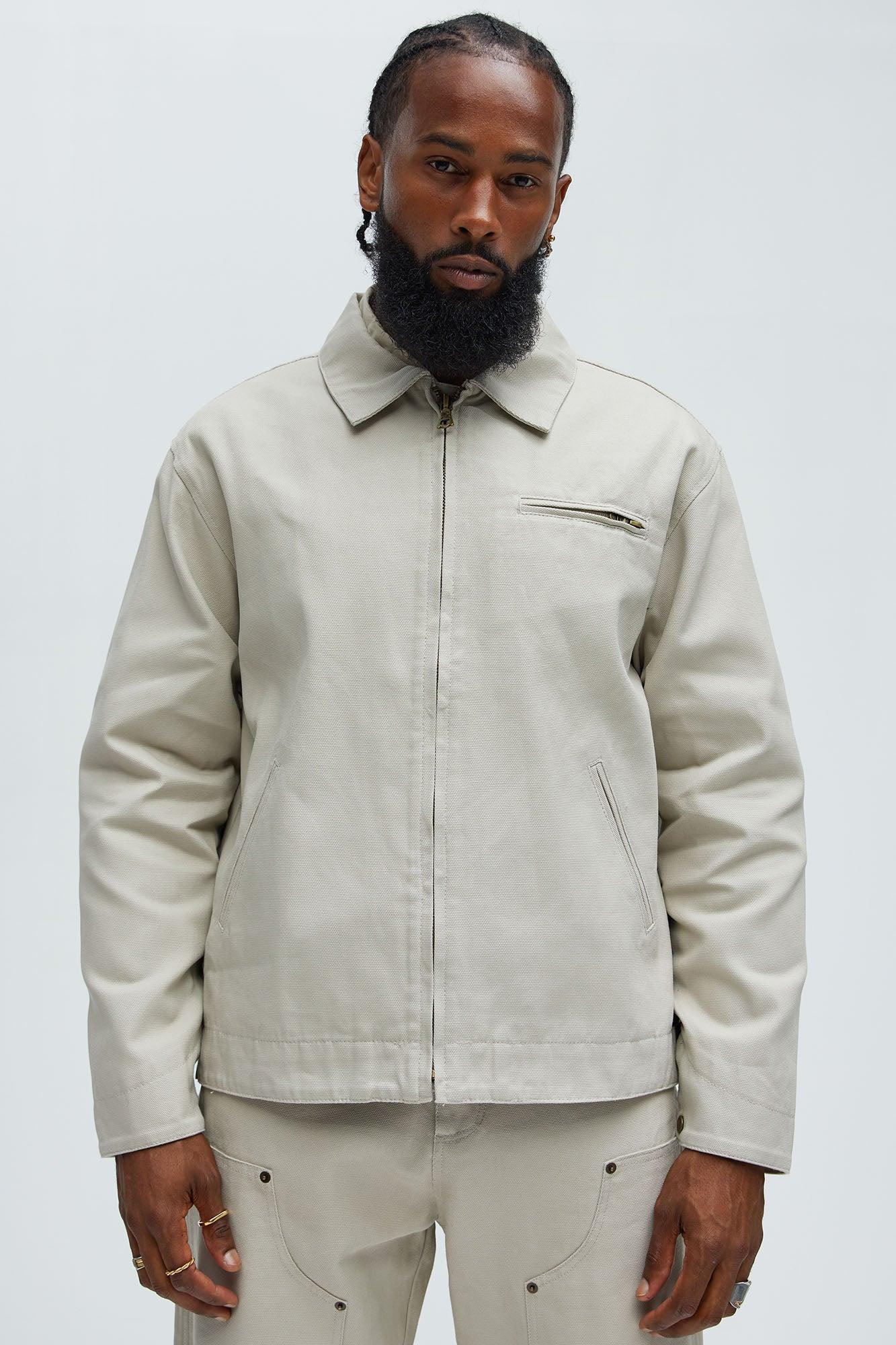 Alexander Utility Canvas Zip Work Jacket - Off White Product Image
