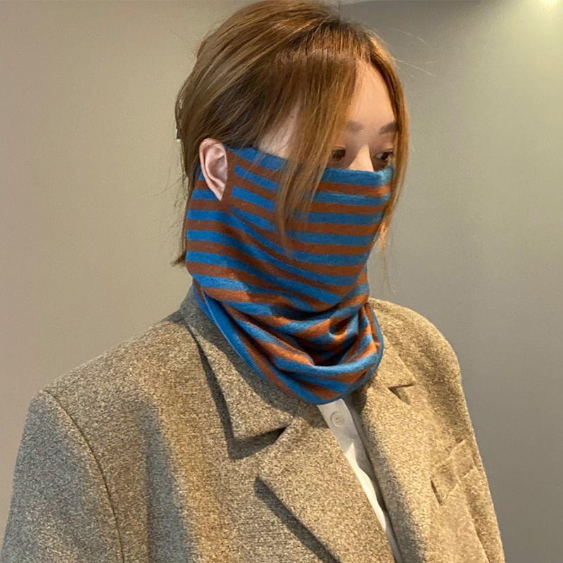 Striped Multi-Way Knit Scarf / Beanie Product Image