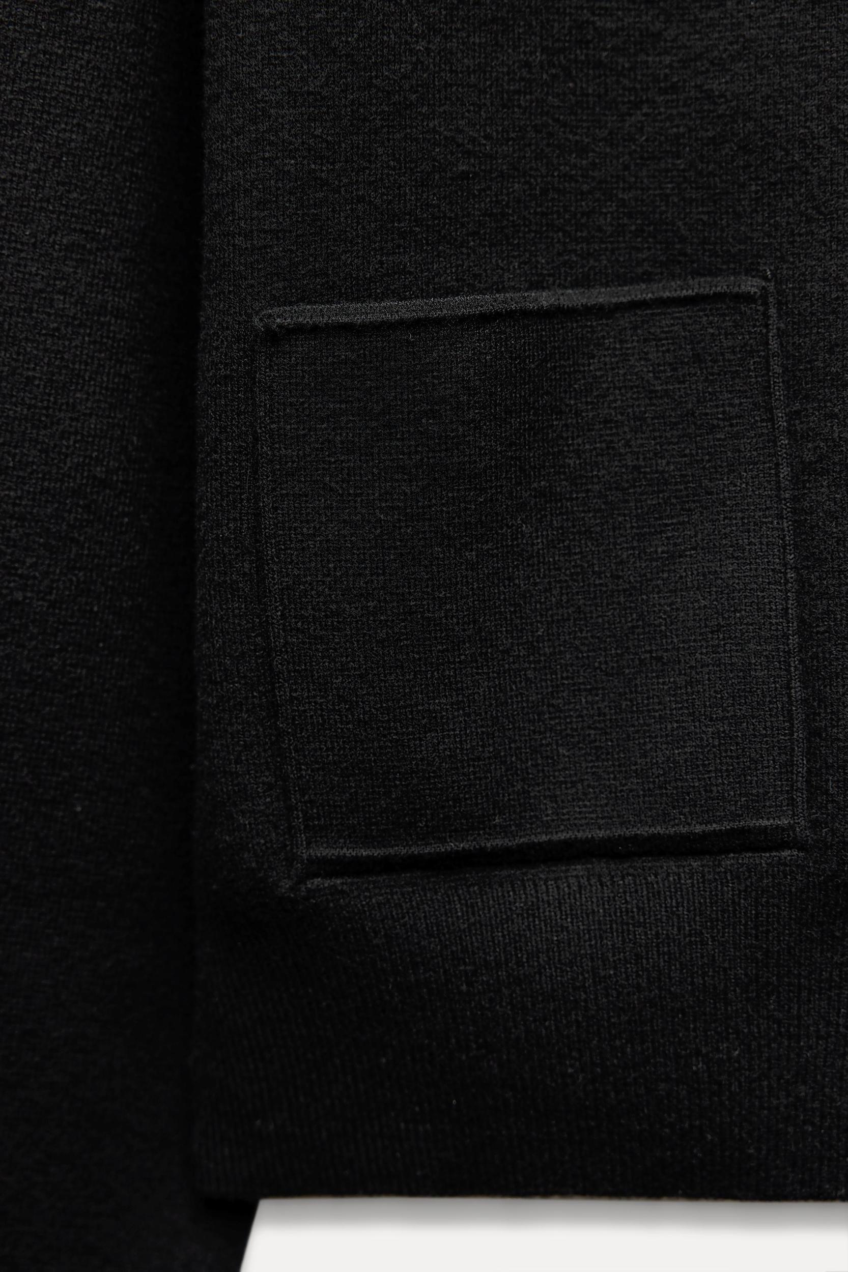 PLAIN KNIT SHOULDER PAD JACKET Product Image