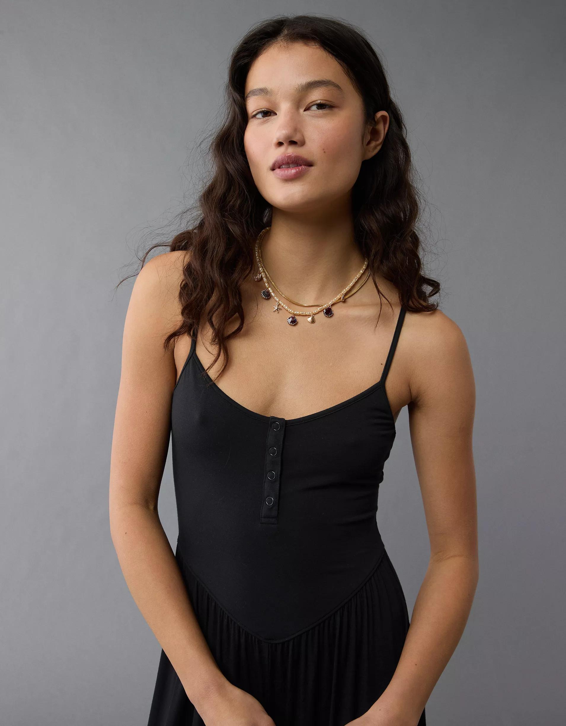 AE Knit Henley Jumpsuit Product Image