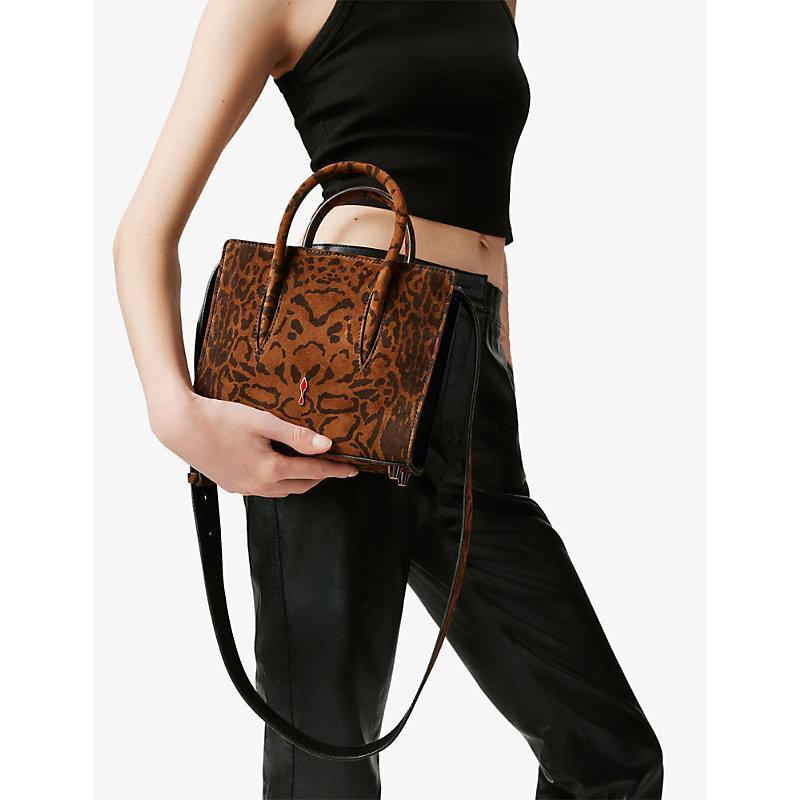 CHRISTIAN LOUBOUTIN Womens Cuoio Paloma S Mini Loubinthesky Suede Tote Bag Product Image