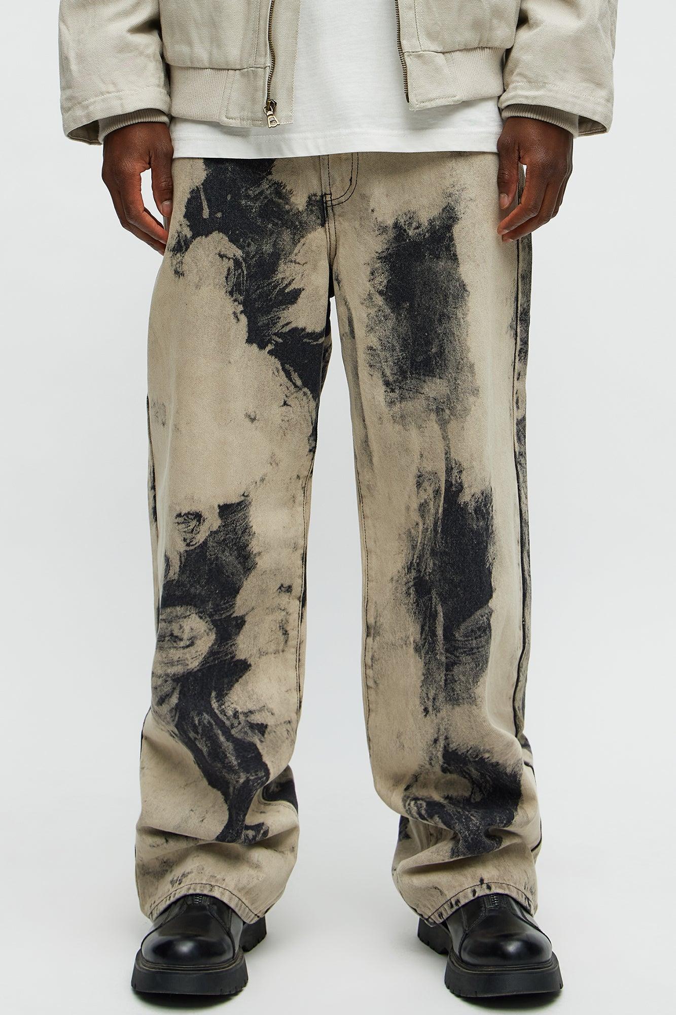 Shadow Fade Baggy Jeans - Grey/Smoke Product Image