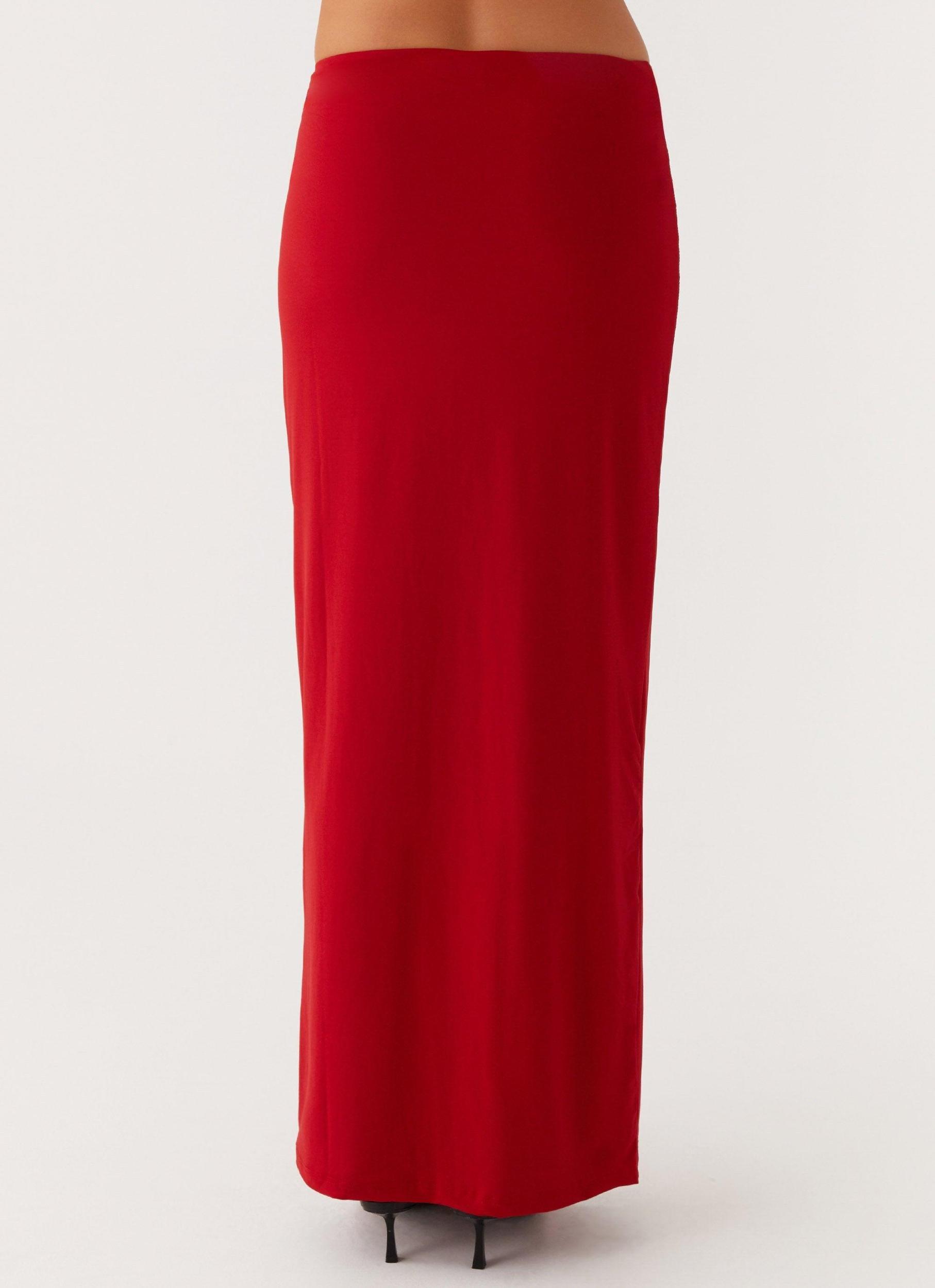 Solace Soul Maxi Skirt - Red Product Image