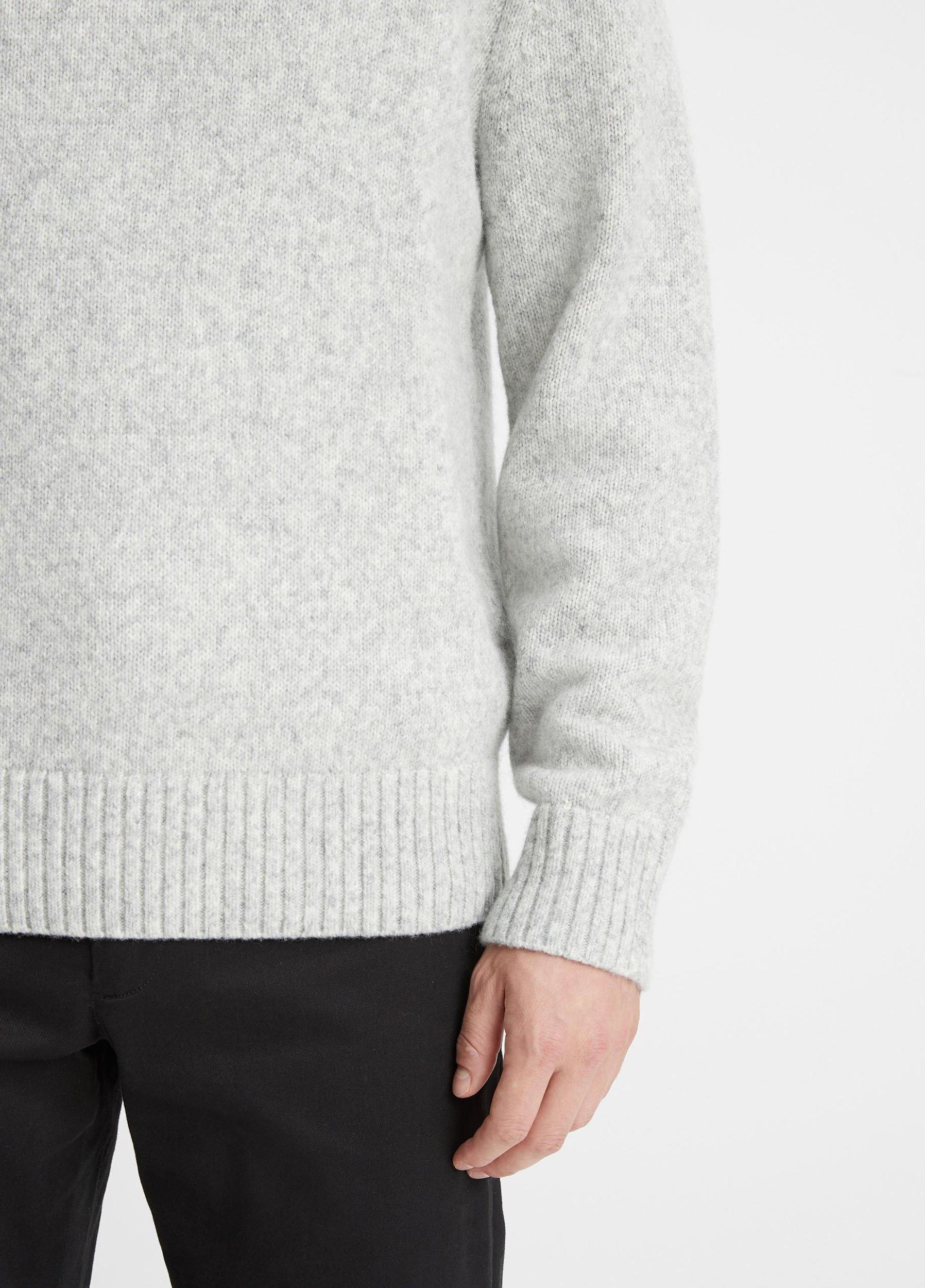 Mens Mlange Long-Sleeve Crew Neck Sweater, Light Heather Grey, Size L Vince Product Image
