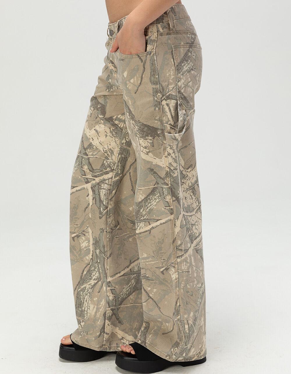 RSQ Womens Low Rise Camo Baggy Carpenter Jeans - BRN/MULTI Product Image