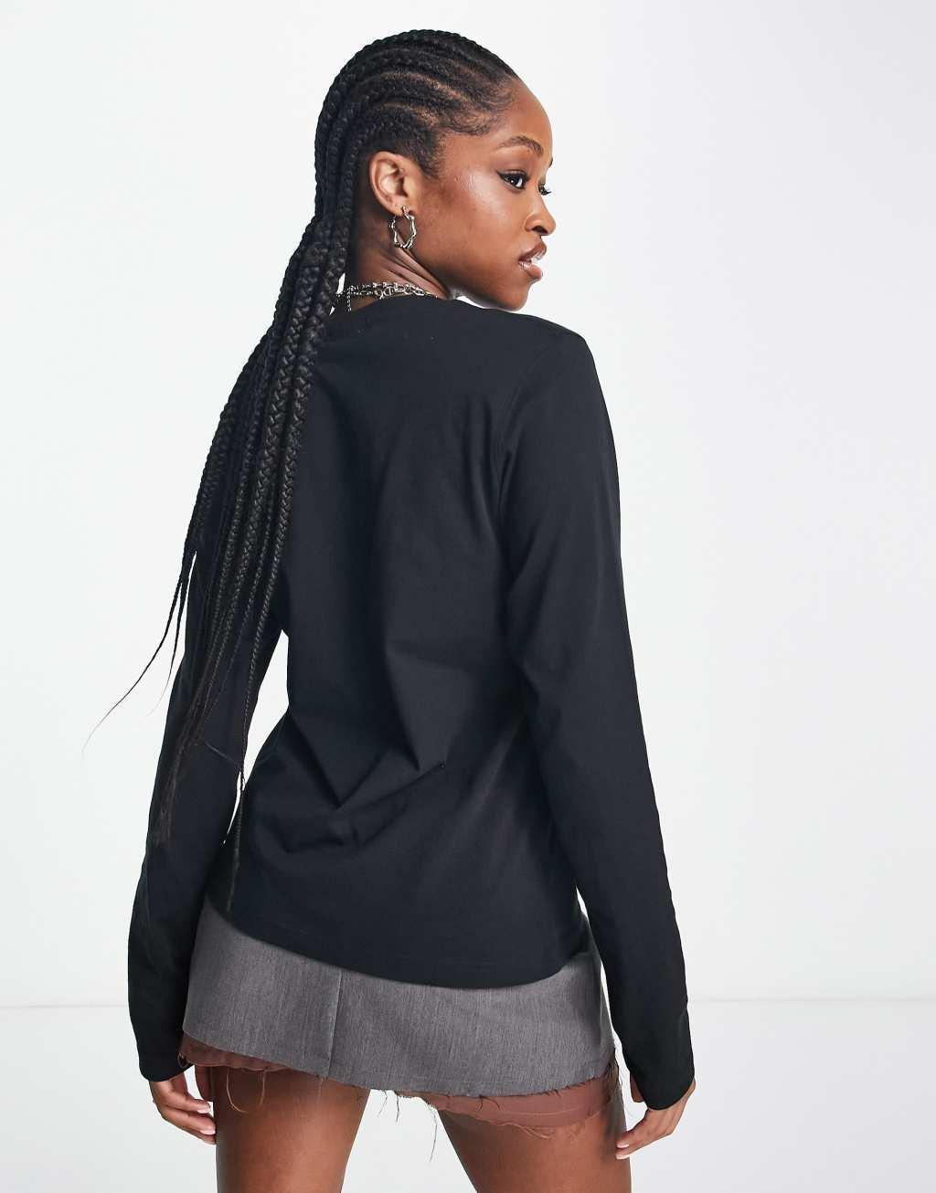 Weekday Essence standard long sleeve top Product Image