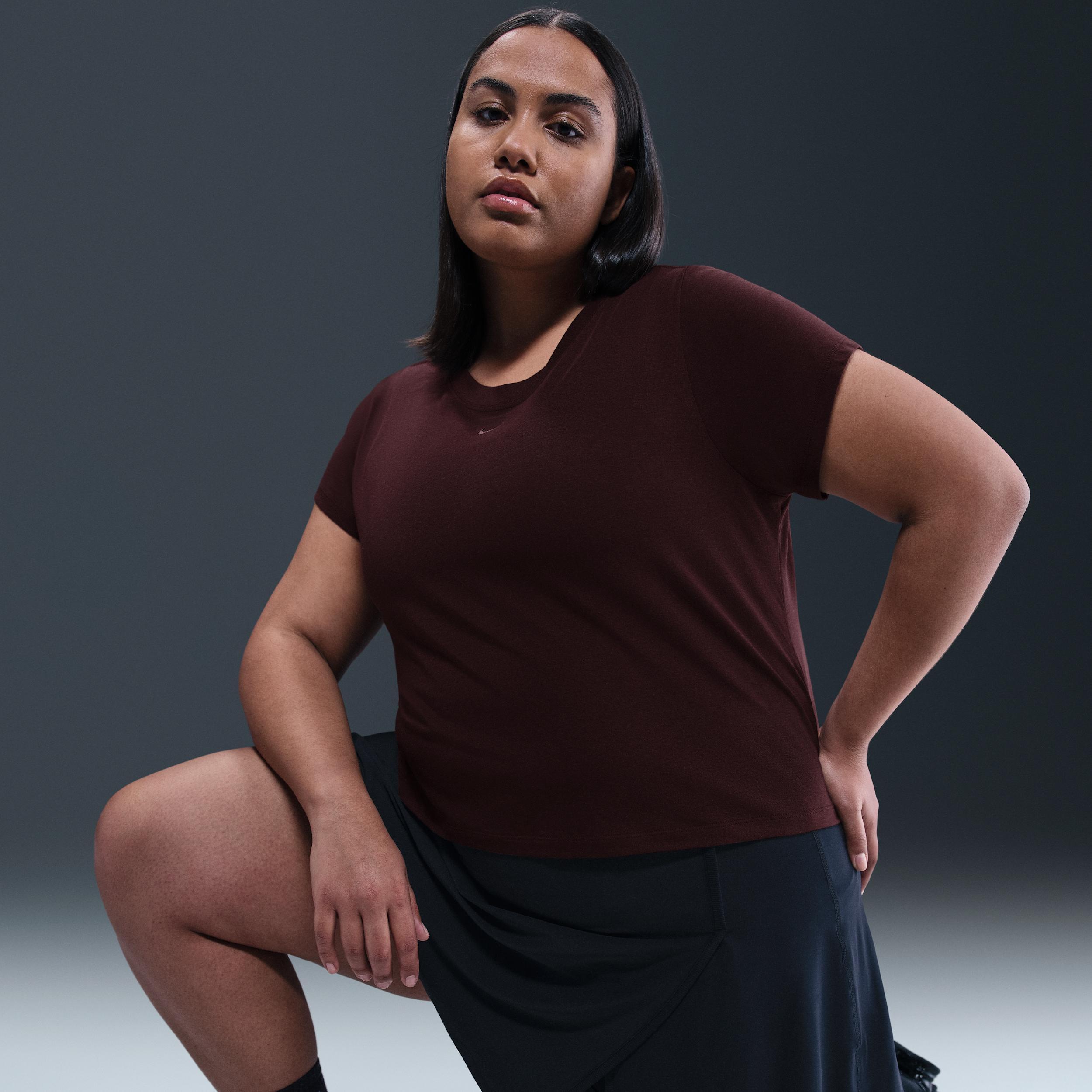 Women's Nike Sportswear Chill Knit Cropped T-Shirt (Plus Size) Product Image