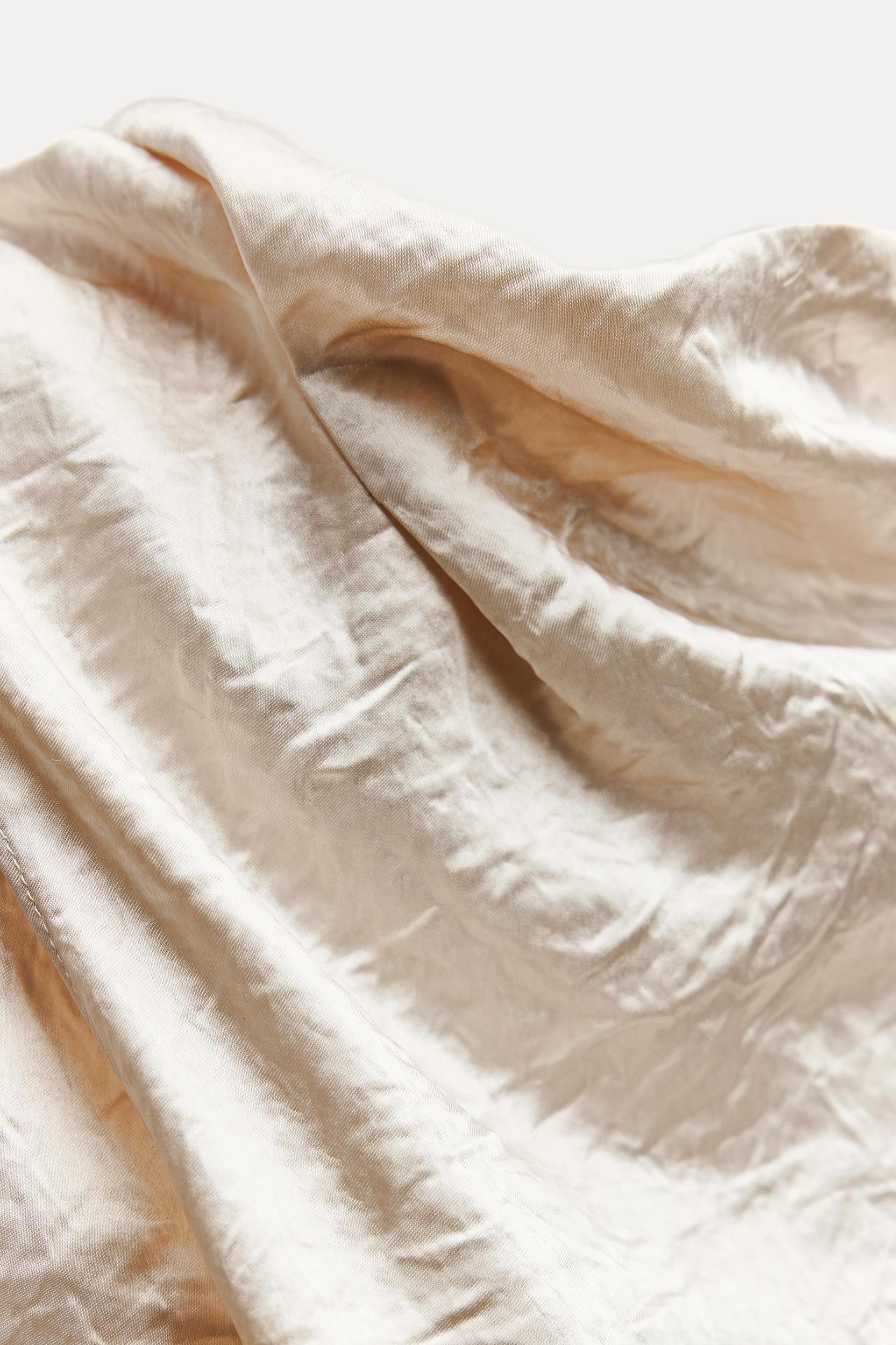DRAPED SATIN EFFECT TOP ZW COLLECTION Product Image