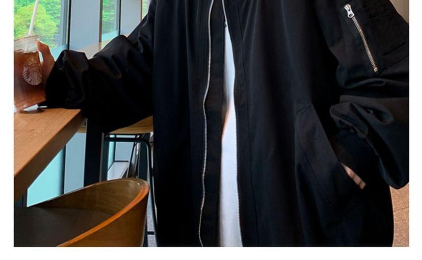 Plain Bomber Jacket Product Image