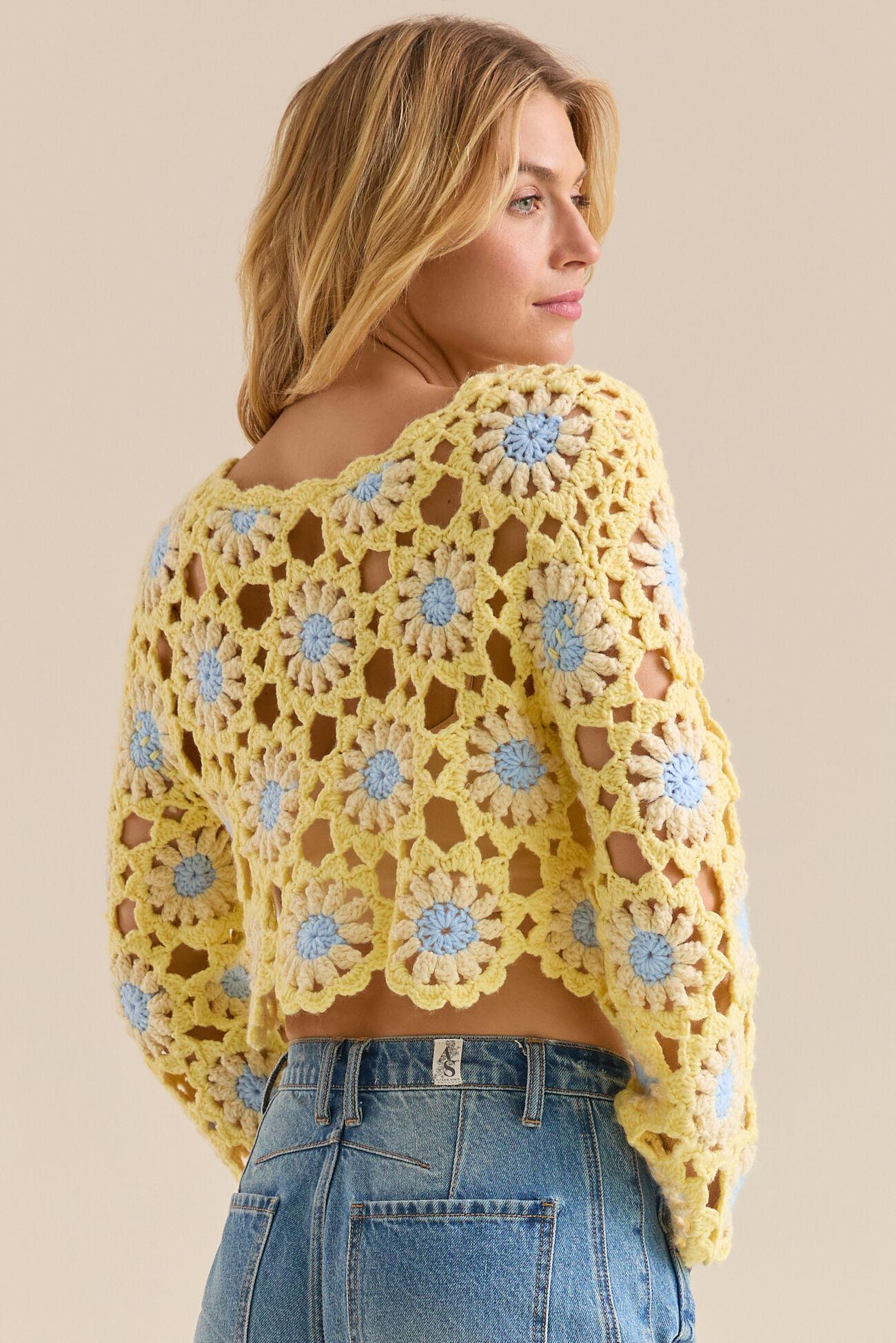 Celicia Flower Crochet Sweater Product Image