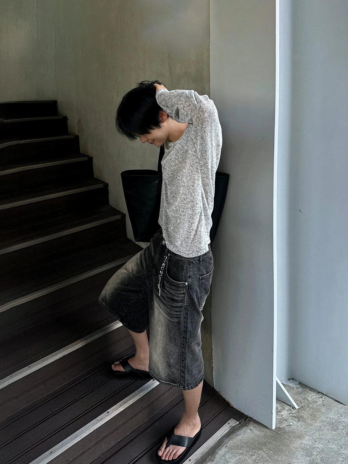 RT No. 13033 KNIT MESH SWEATER Product Image