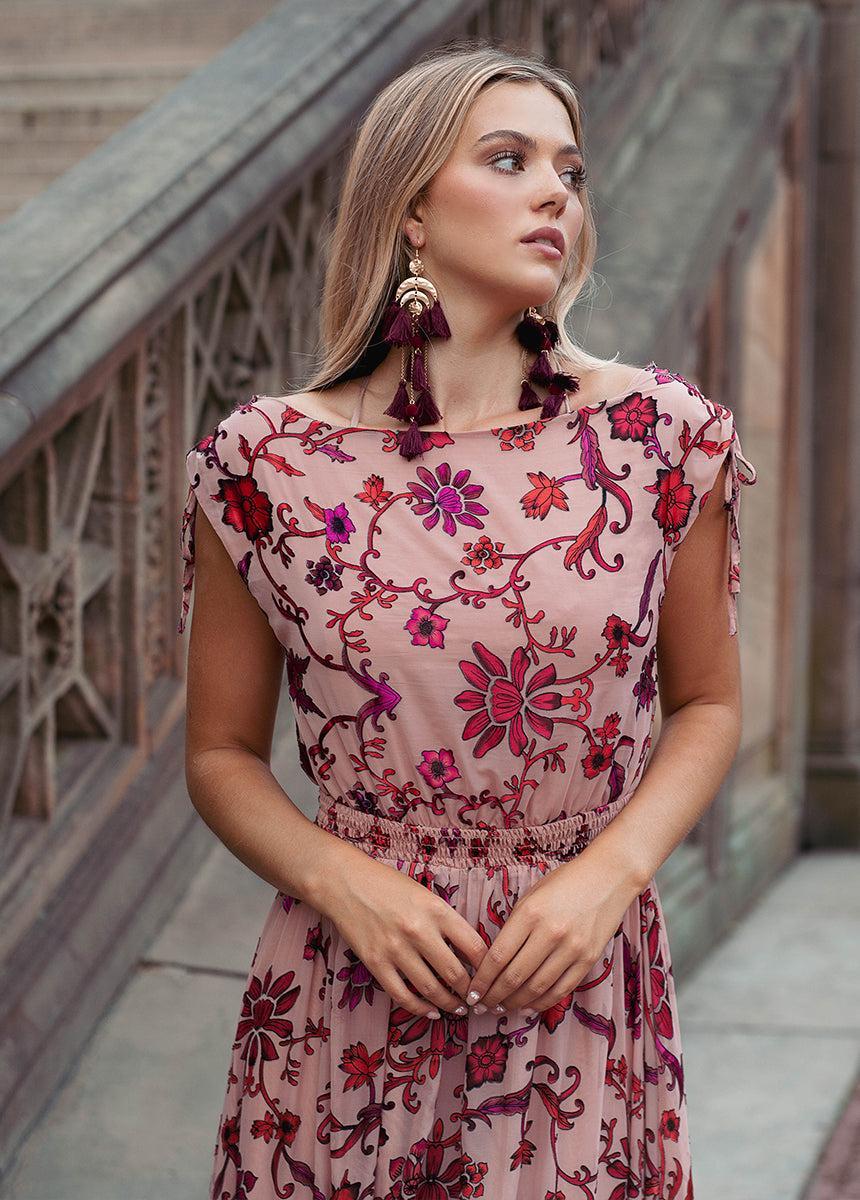 Gia Dress in Scarlet Flower Female Product Image