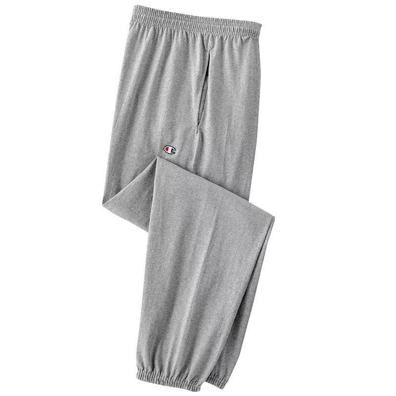 Men's Champion® Cinched Jersey Pants, Size: Small, Granite Grey Product Image