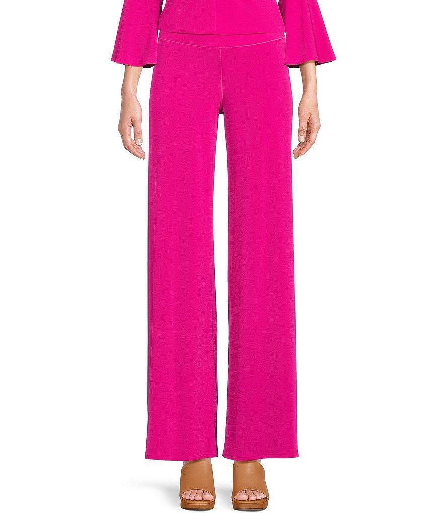 Eva Varro Knit Jersey Straight Wide-Leg Pull-On Pants Product Image