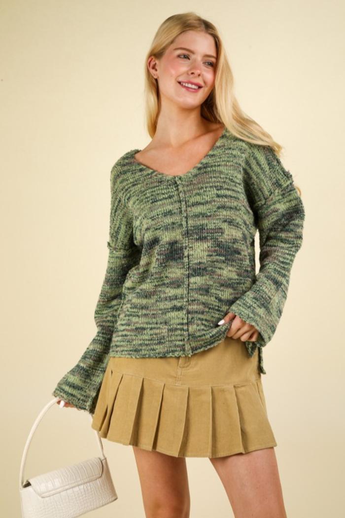 Mulit Color Knit Sweater Product Image