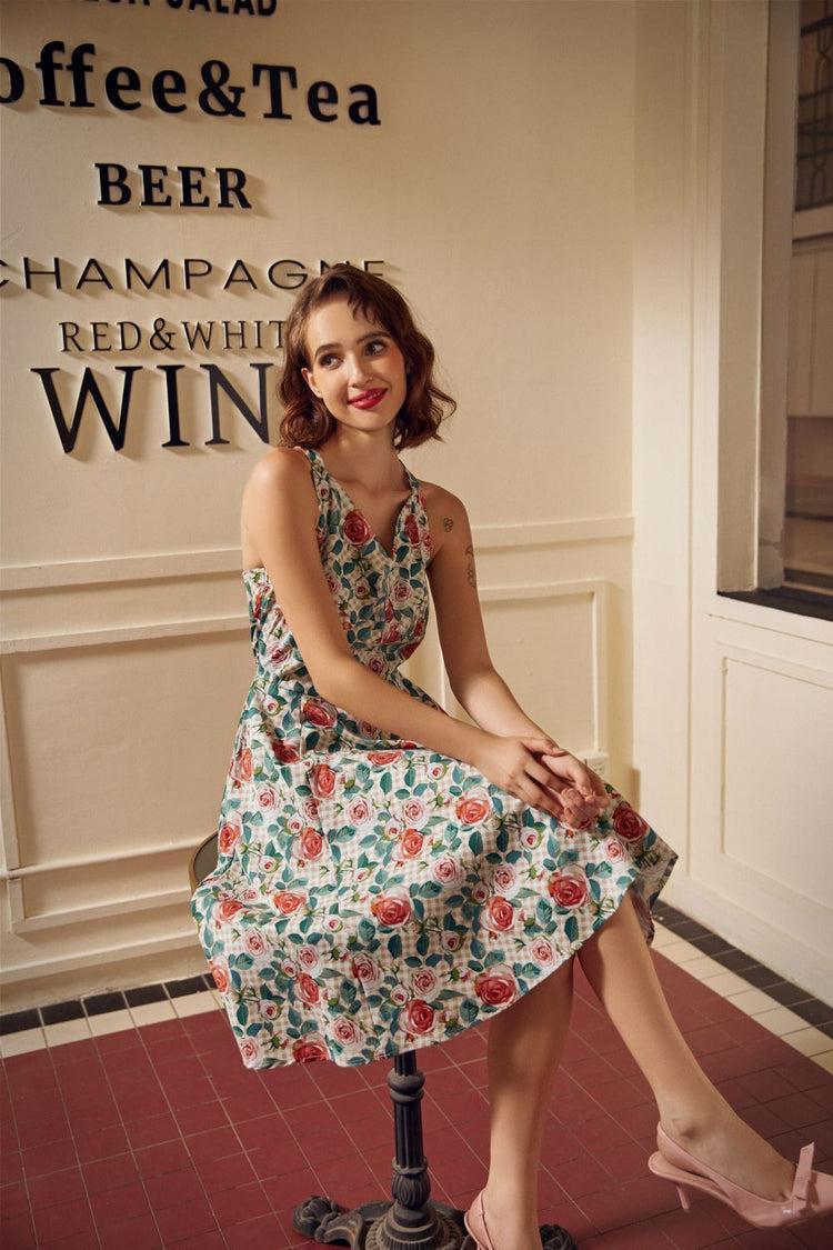 Pink Floral Swing Dress Product Image