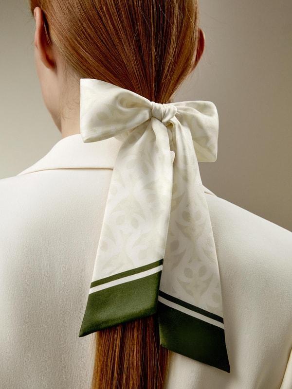 Lily Print Bow Hair Tie Product Image