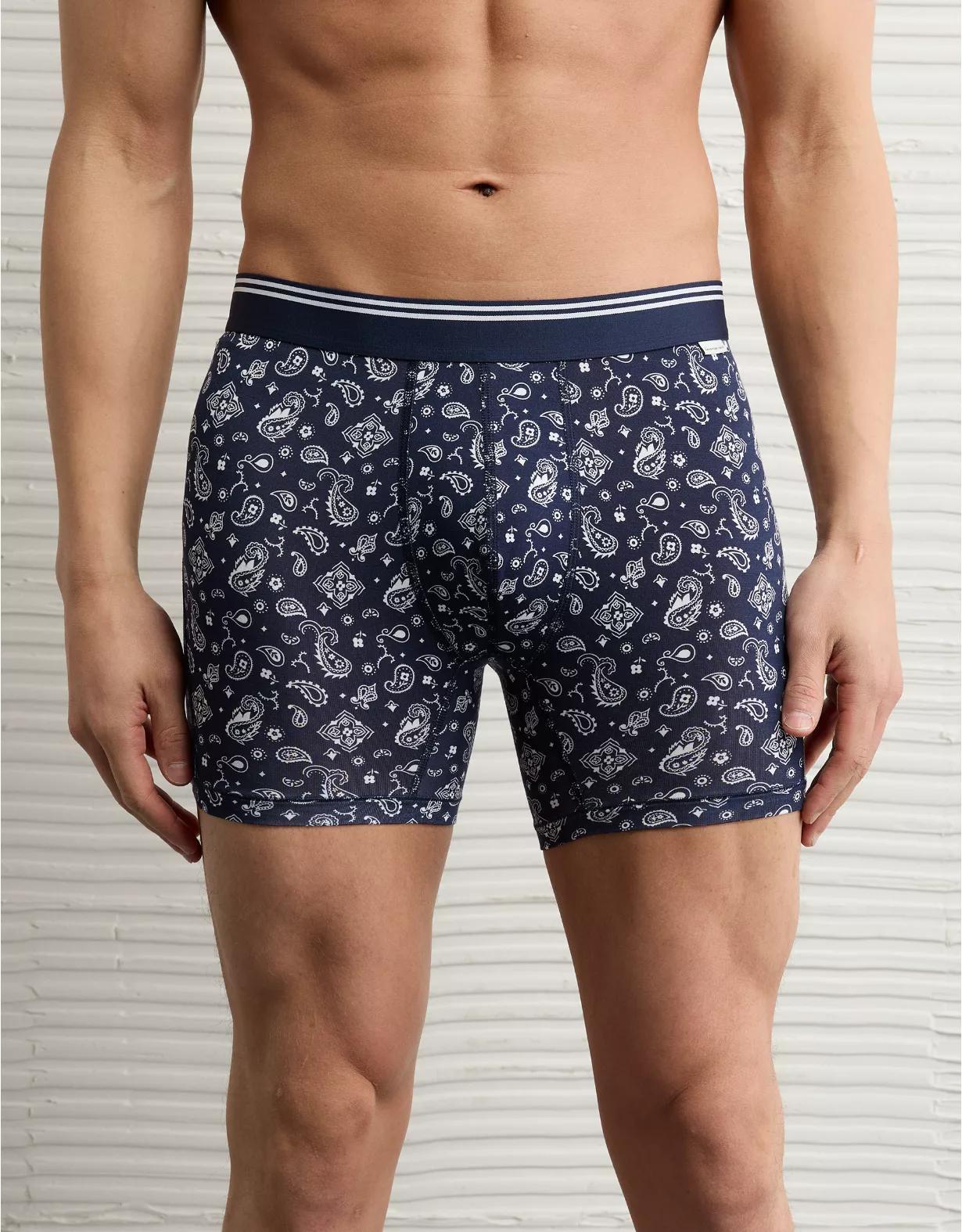 AEO Men's Palm Trees 4.5" Ultra Soft Boxer Brief Product Image