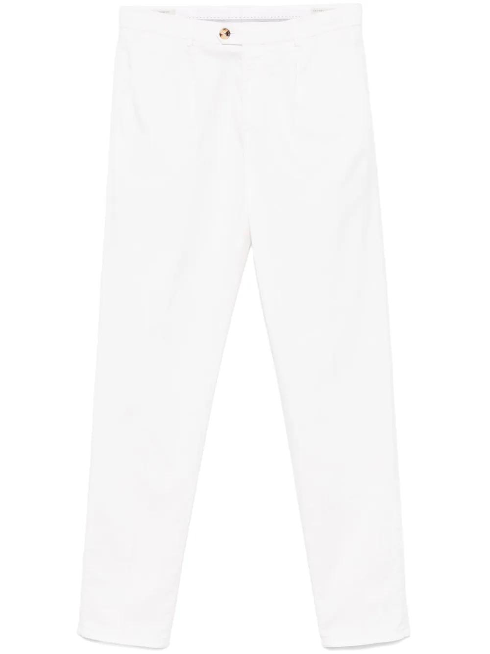 BRUNELLO CUCINELLI Tapered Chinos In White Product Image
