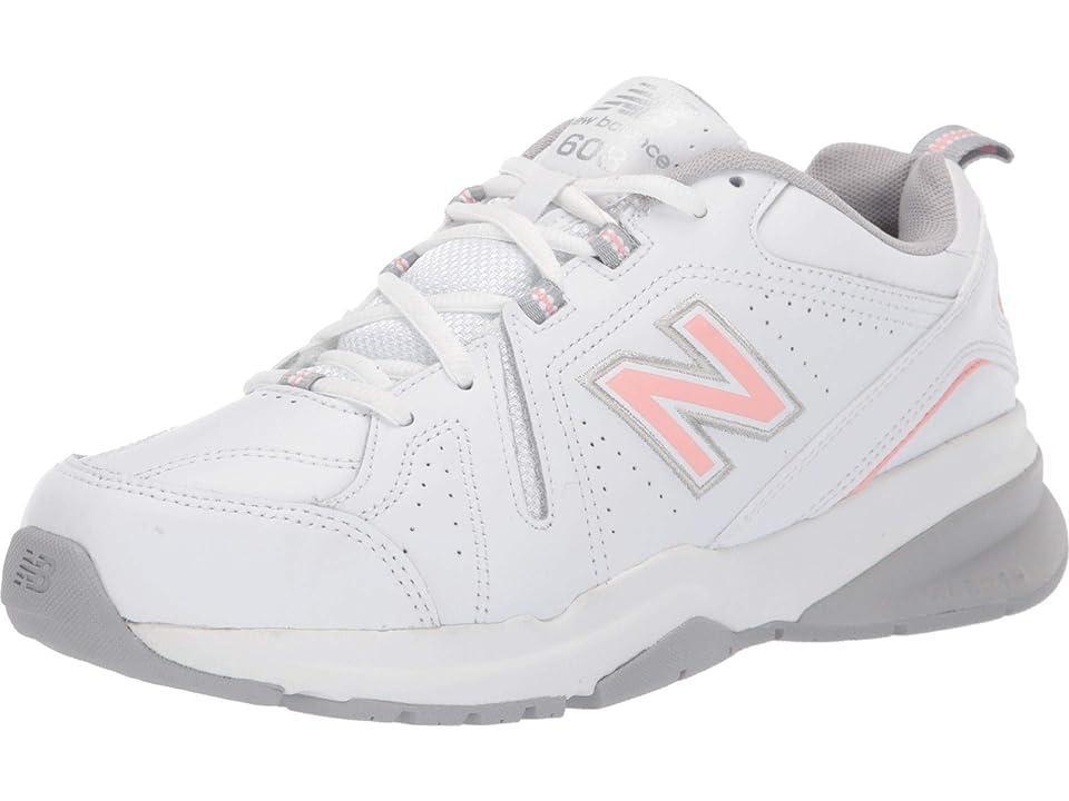 New Balance® 608 v5 Women's Shoes, Size: 6.5, White Pink Product Image