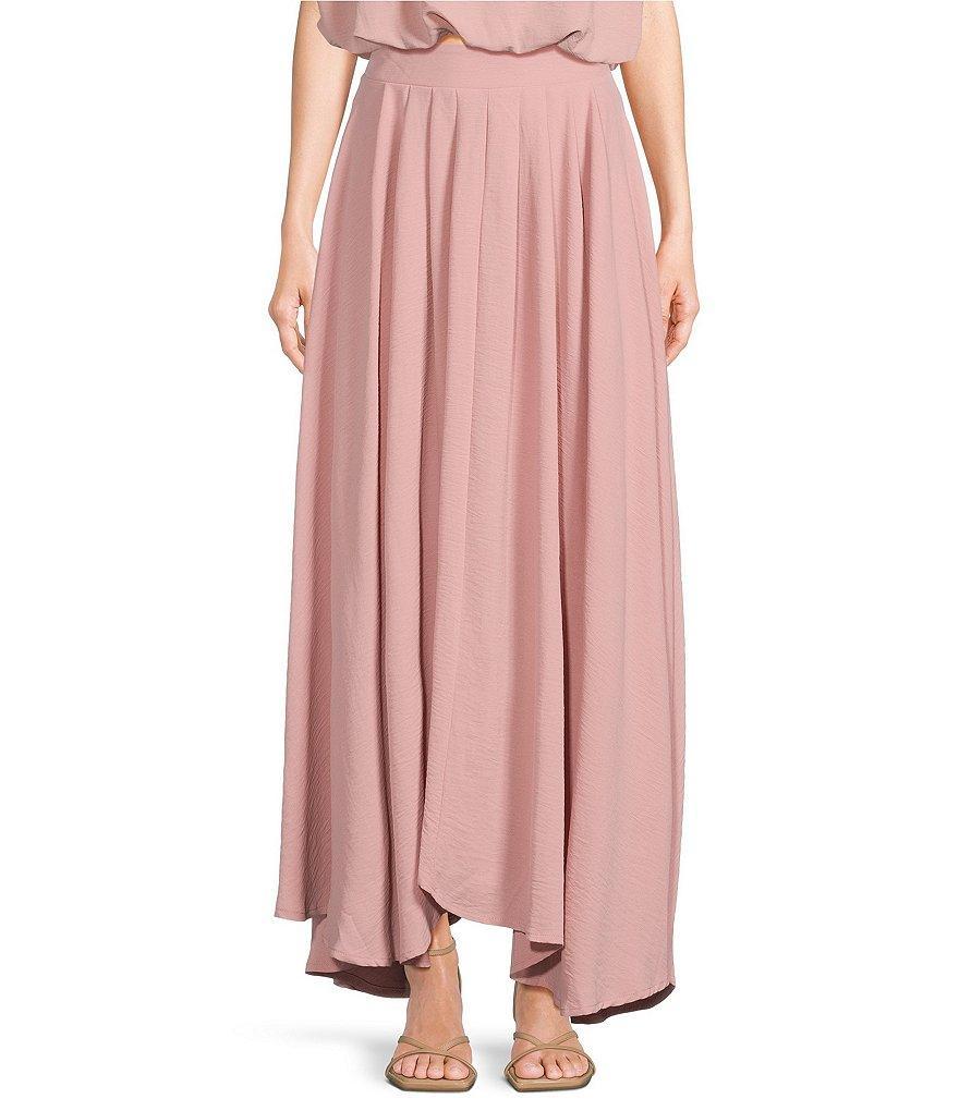 Blu Pepper Box Pleated Coordinating Midi Skirt Product Image