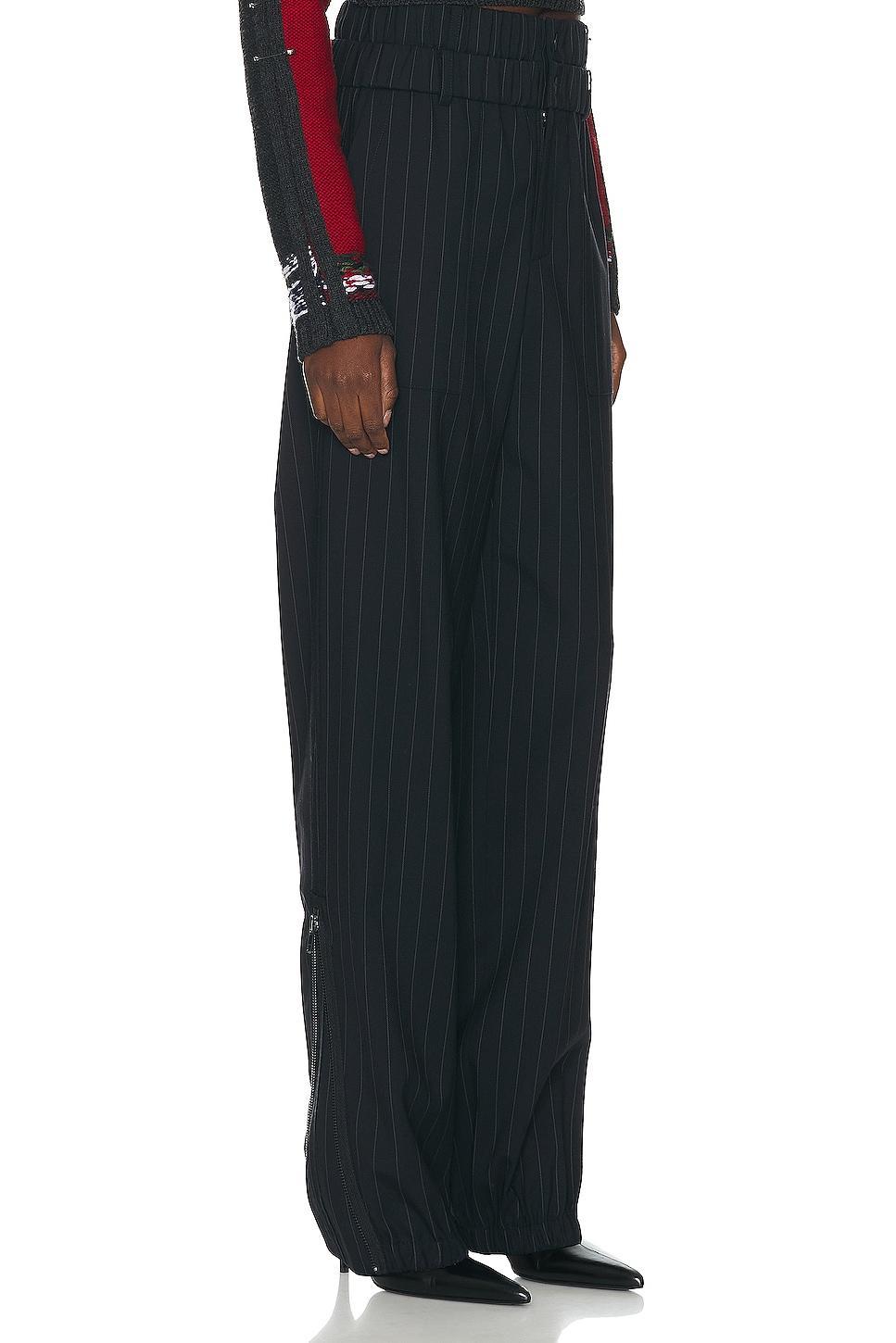 Monse Pinstripe Double Waistband Jogger Pant in Charcoal Product Image