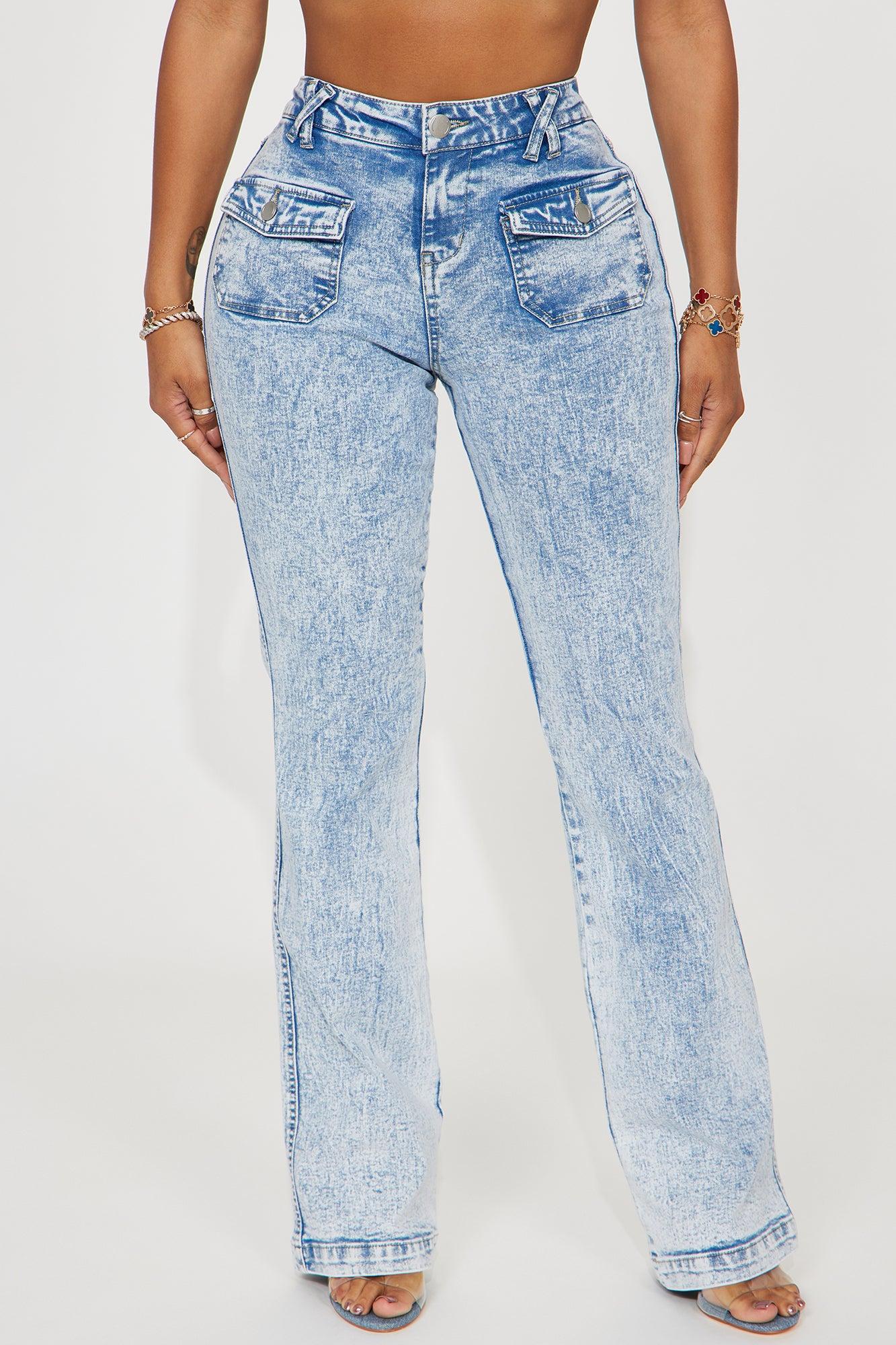 Play Your Roll Bootcut Jeans - Light Wash Product Image