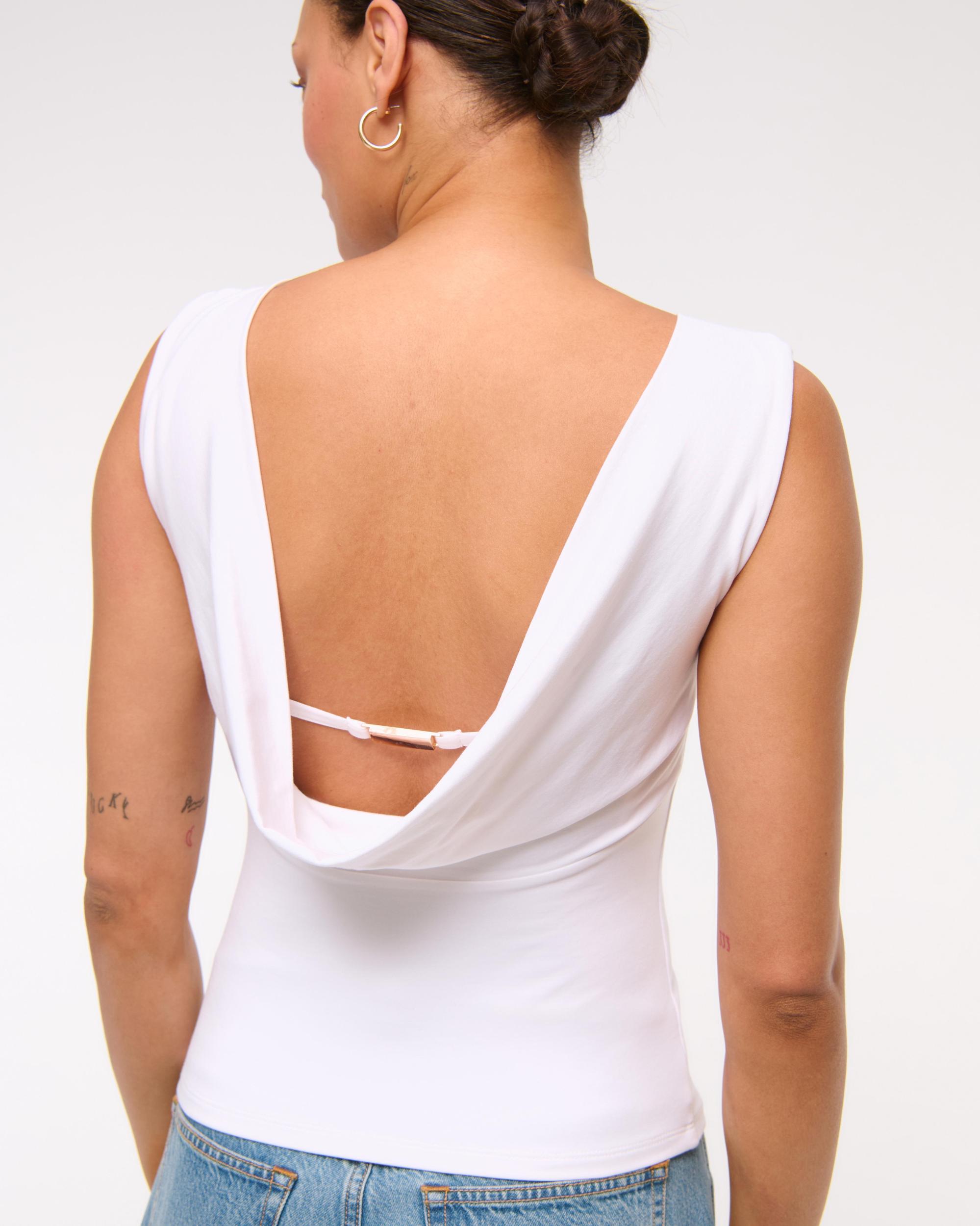 Draped Cowl Hardware Back Top Product Image