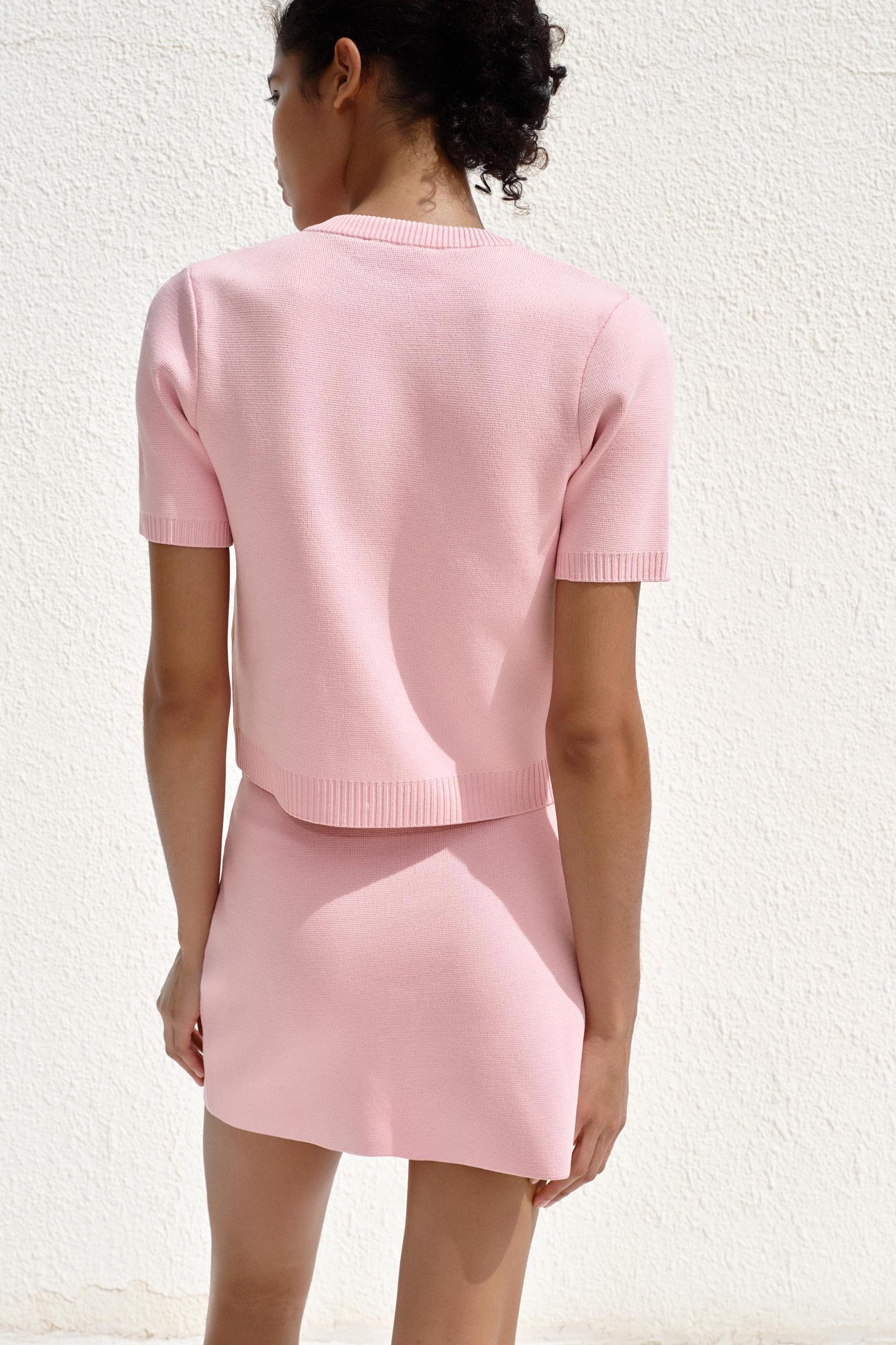SHORT SLEEVE KNIT CARDIGAN Product Image